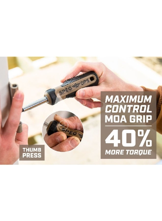 Spec-Ops 6-in-1 Heat-Treated Steel Drop Tested Magnetic Tip Multi-Bit Screwdriver Multicolour 3.25 Inch SPEC-S6IN1 - Image 4